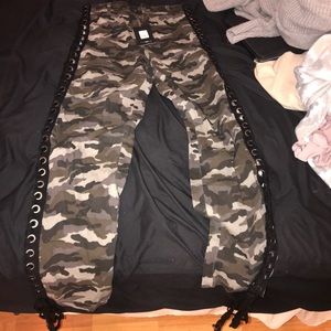 Fashion Nova Camo Grey Cargo Pants